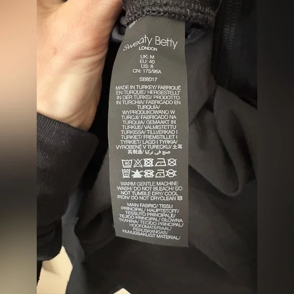 Medium/8-10 Sweaty Betty Black Fast Lane Running Jacket - Picture 5 of 7